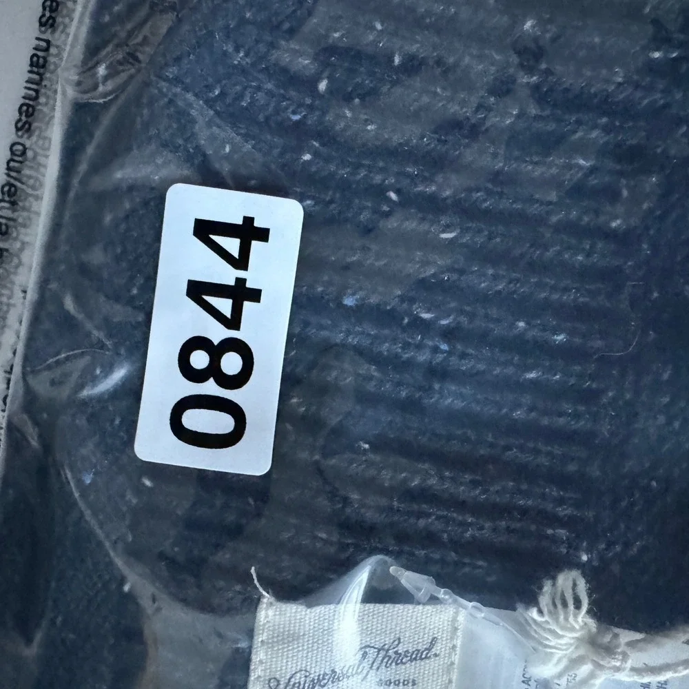 NWT Universal Thread Navy Donegal Ribbed Knit Oblong Scarf‎ One Size ~76